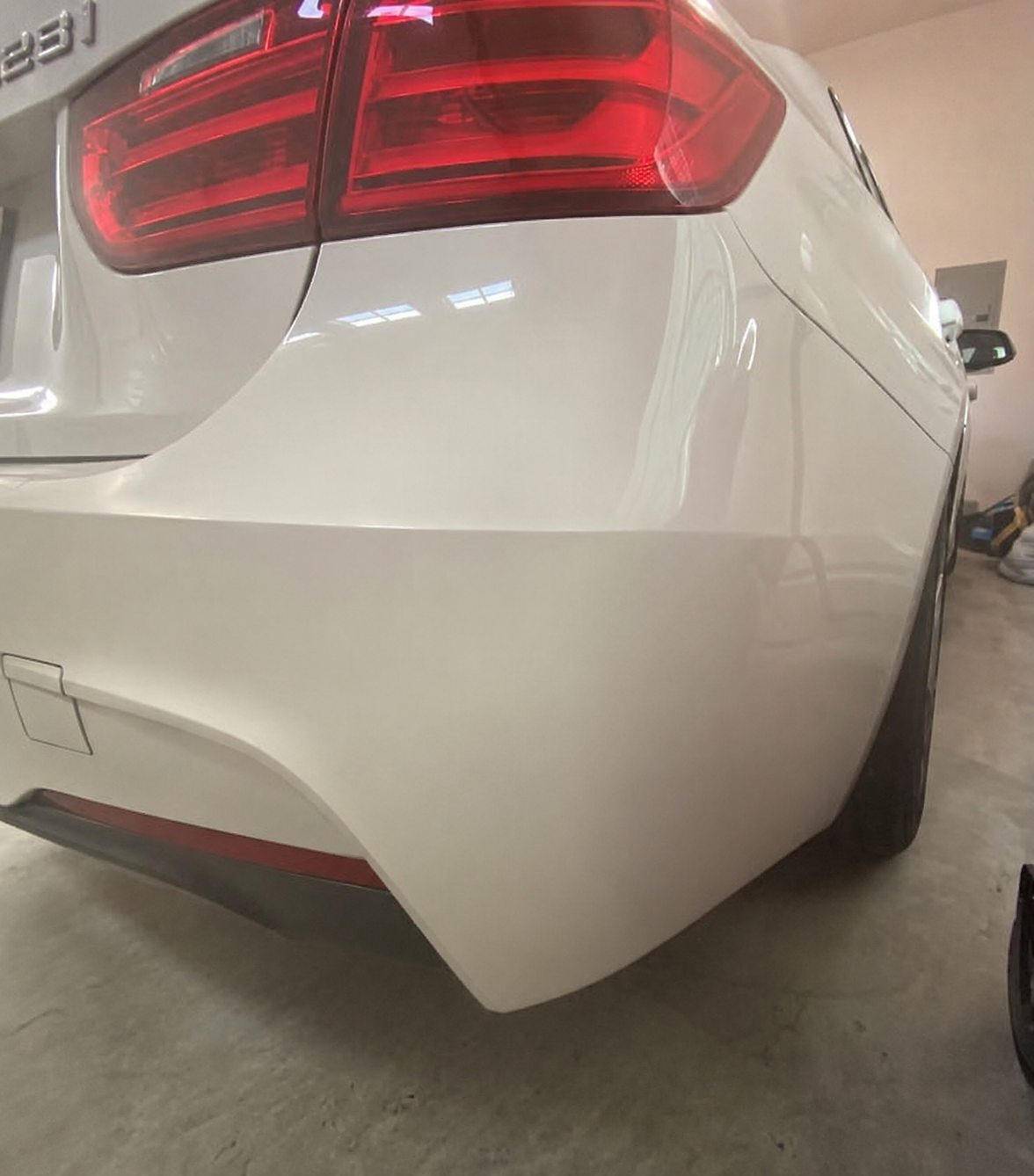 Bumper damage after professional repair